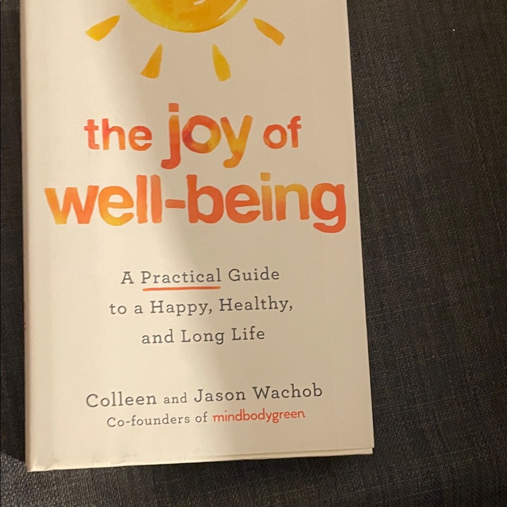 Source Unknown The Joy of Well-Being Book - Yellow and Orange